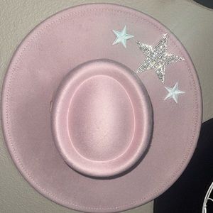 Pink Wide Brim Hat- Never Worn